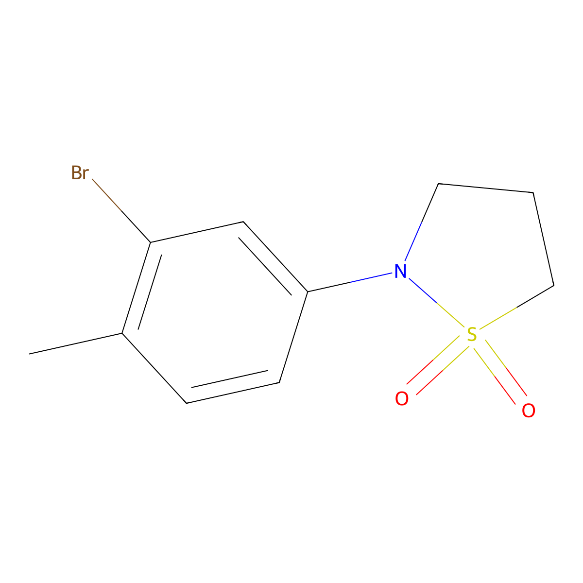 N-(3-Bromo-4-methylphenyl)-1,3-propanesultam molecular structure, CAS 1226343-78-7