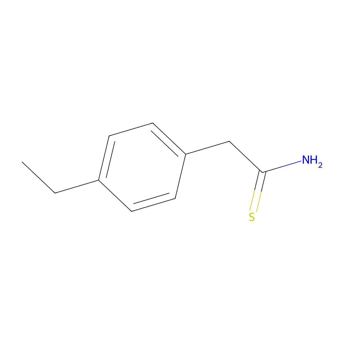 2-(4-Ethylphenyl)ethanethioamide molecular structure, CAS 1226362-04-4