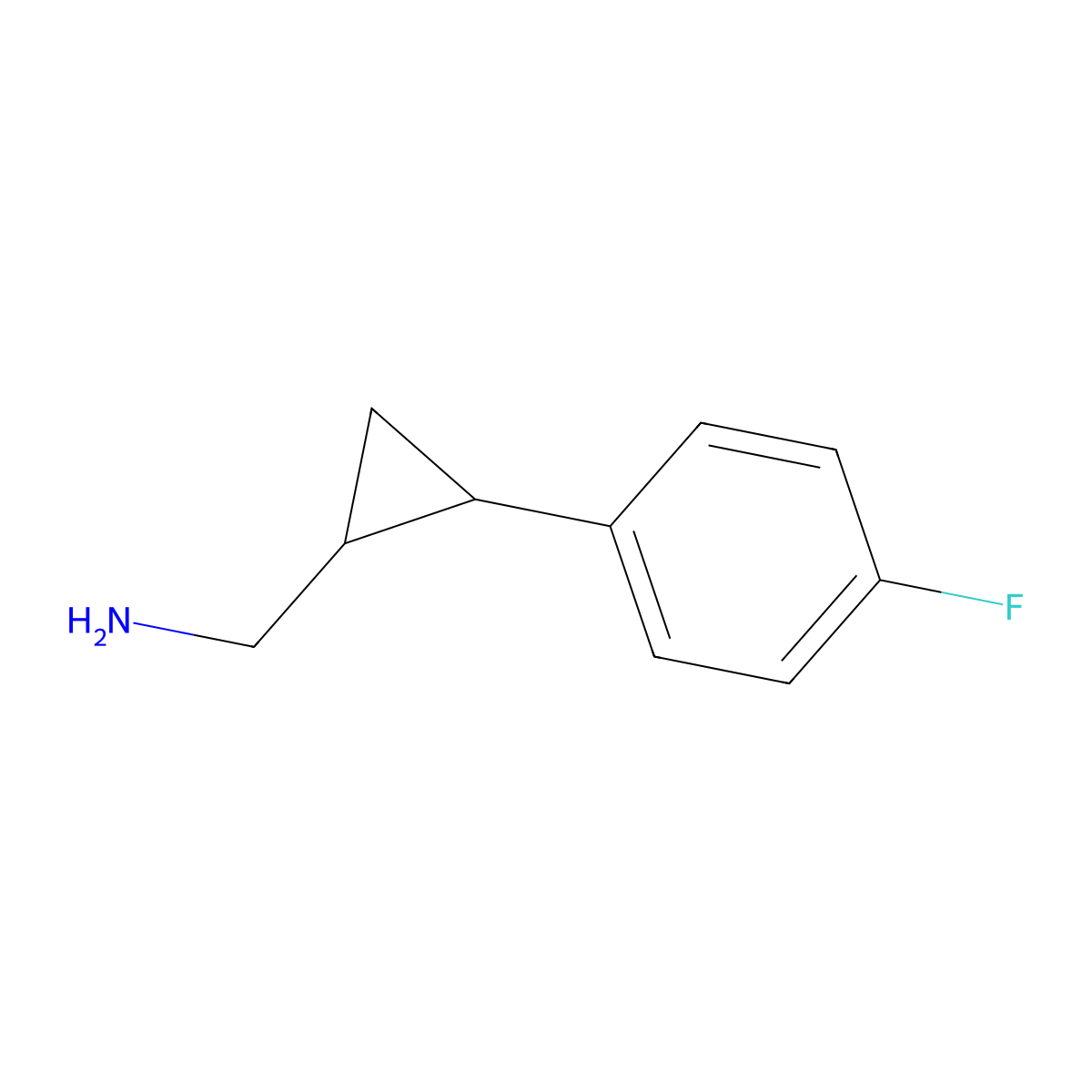 (2-(4-Fluorophenyl)cyclopropyl)methanamine molecular structure, CAS 1226363-19-4