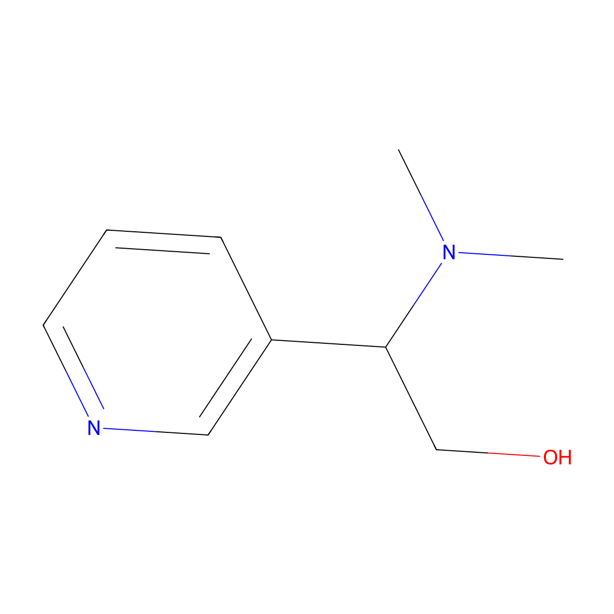 2-(Dimethylamino)-2-(pyridin-3-yl)ethan-1-ol molecular structure, CAS 1226364-15-3