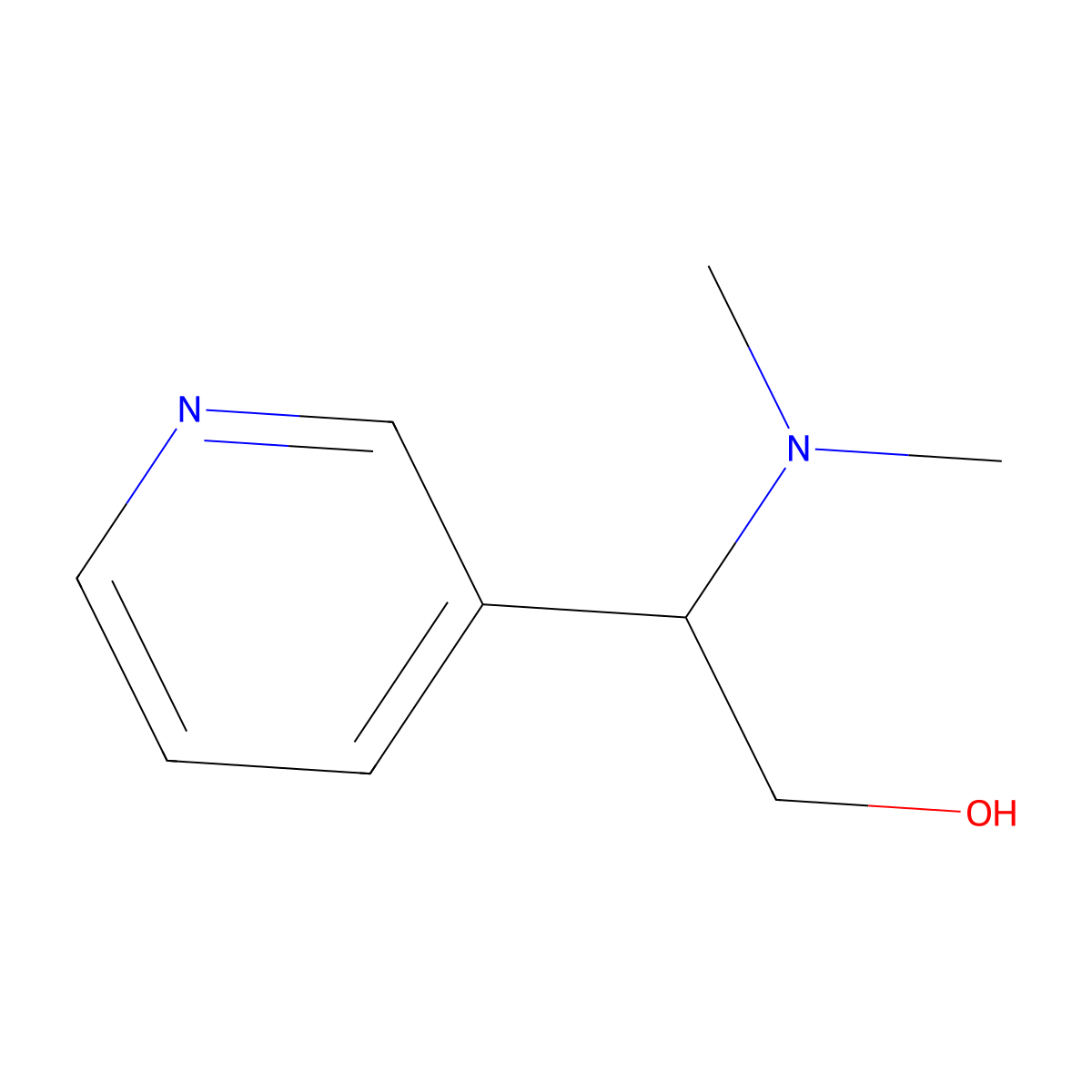 2-(Dimethylamino)-2-(pyridin-3-yl)ethan-1-ol molecular structure, CAS 1226364-15-3
