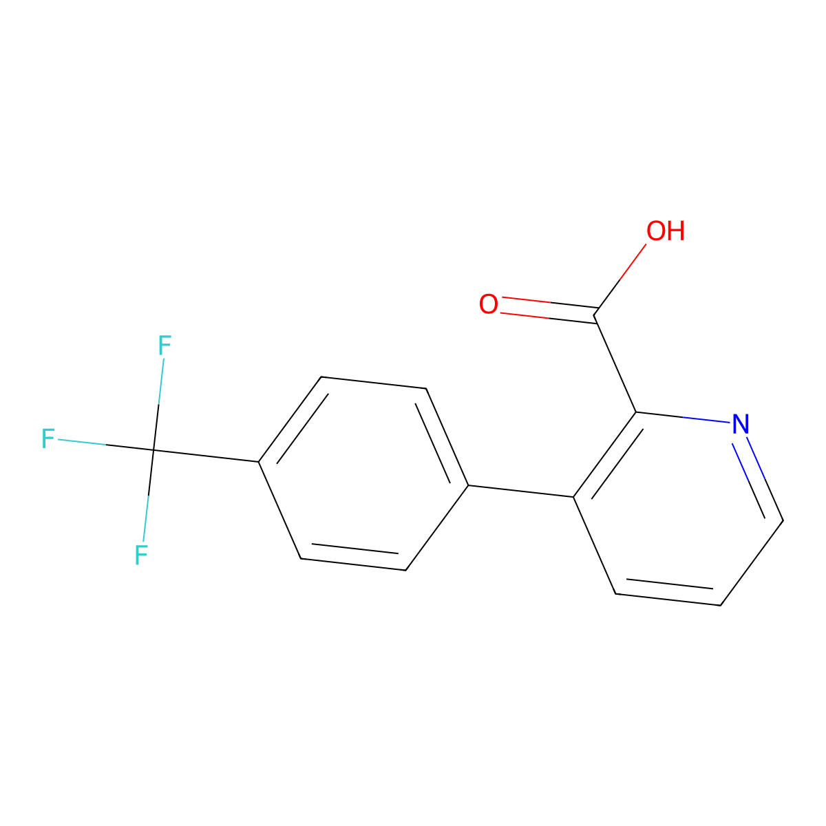 3-(4-Trifluoromethylphenyl)picolinic acid molecular structure, CAS 1226367-26-5