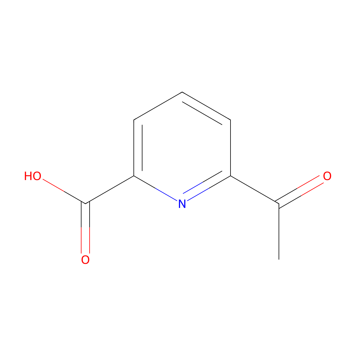 6-Acetylpicolinic acid molecular structure, CAS 122637-39-2