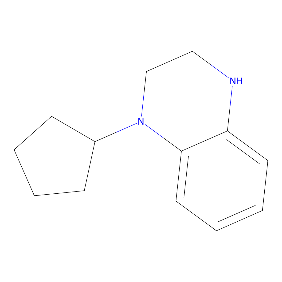 1-cyclopentyl-1,2,3,4-tetrahydroQuinoxaline molecular structure, CAS 1226379-64-1