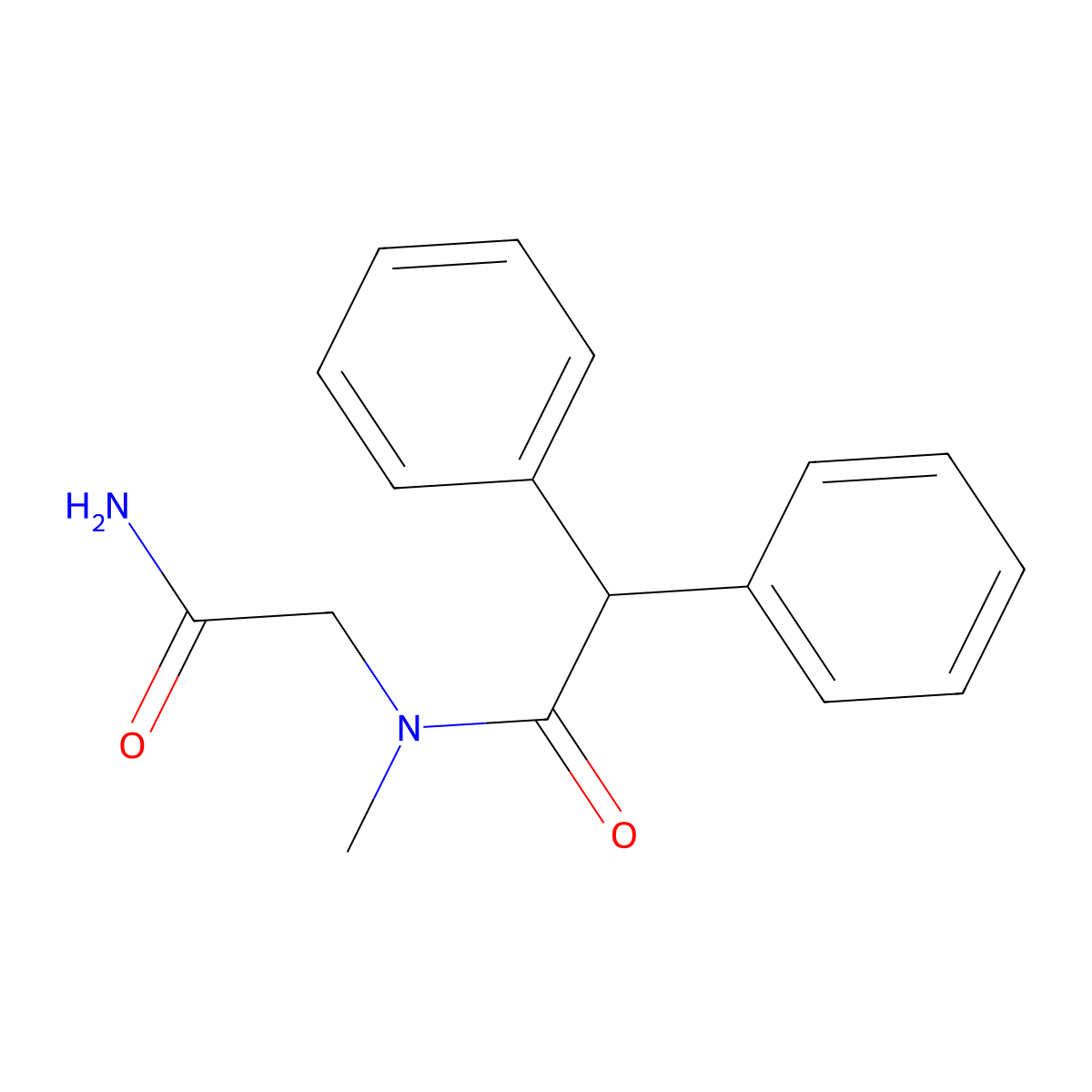 2-(N-methyl-2,2-diphenylacetamido)acetamide molecular structure, CAS 1226384-24-2