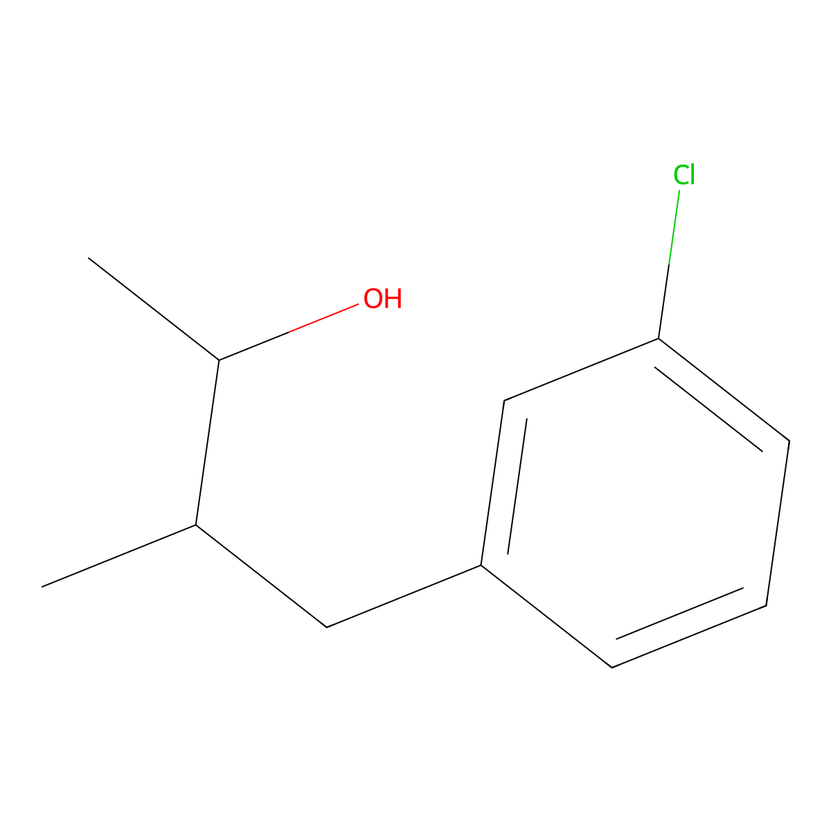 4-(3-Chlorophenyl)-3-methylbutan-2-ol molecular structure, CAS 1226385-44-9