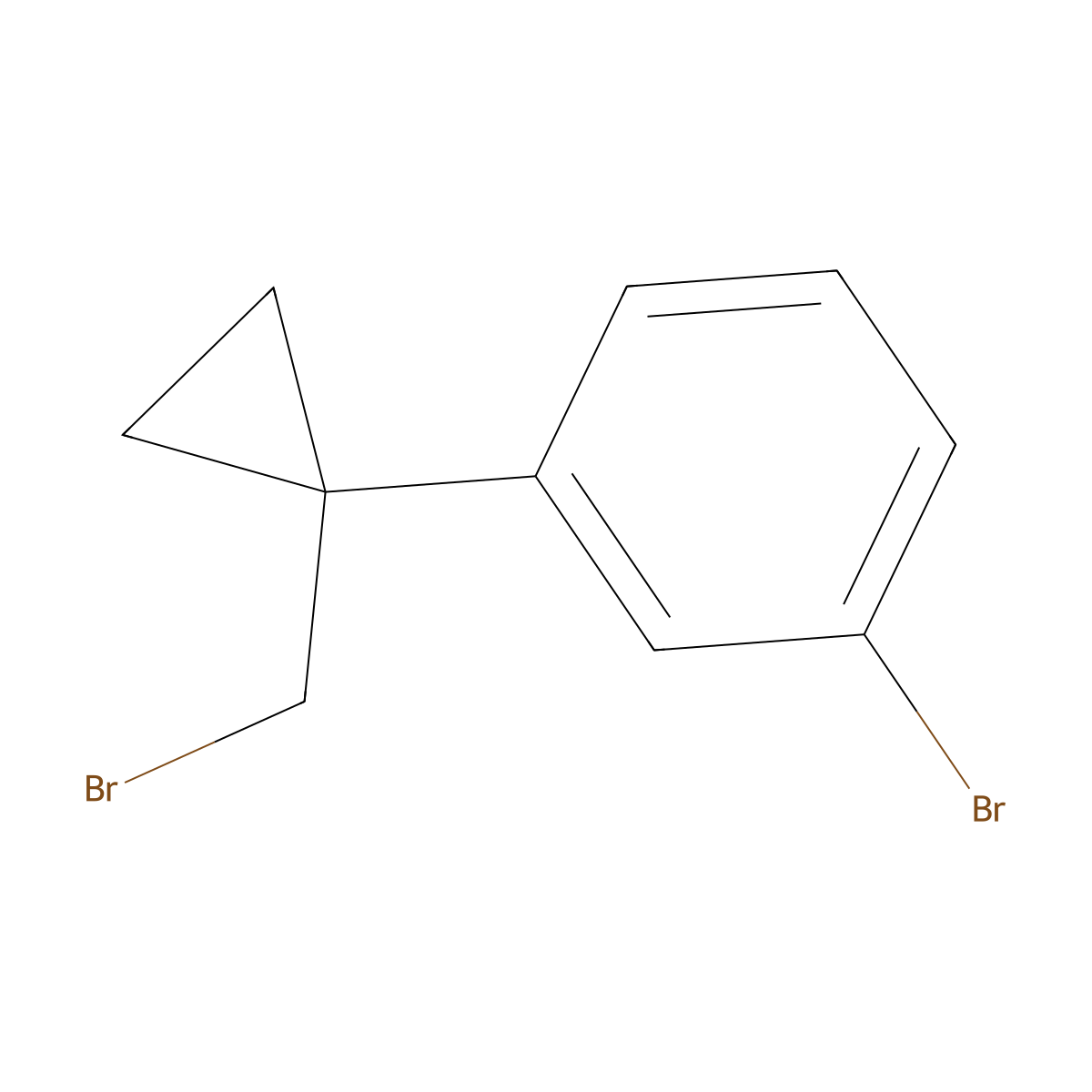 1-Bromo-3-(1-(bromomethyl)cyclopropyl)benzene molecular structure, CAS 1226391-94-1