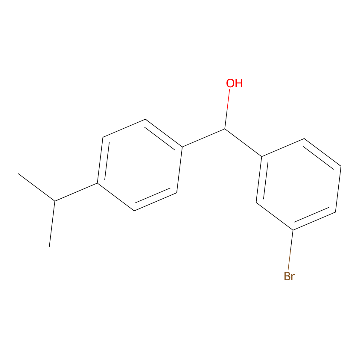 (3-Bromophenyl)(4-isopropylphenyl)methanol molecular structure, CAS 1226401-52-0