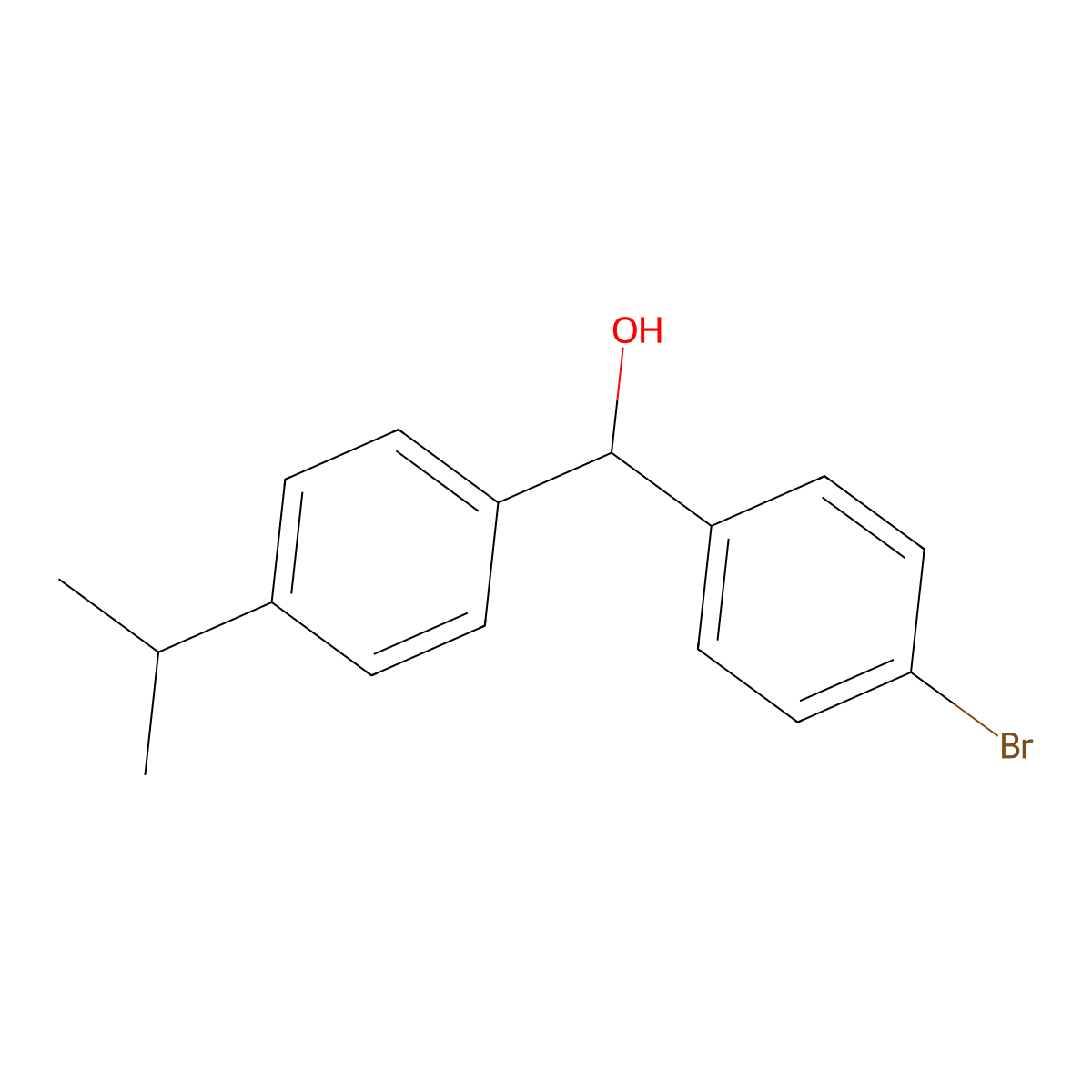 (4-Bromophenyl)(4-isopropylphenyl)methanol molecular structure, CAS 1226401-69-9
