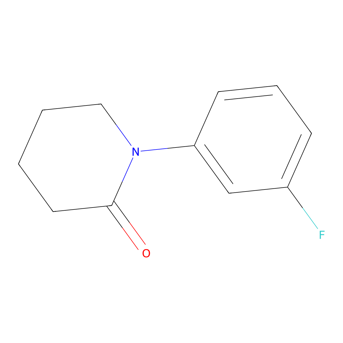 1-(3-Fluorophenyl)piperidin-2-one molecular structure, CAS 1226406-37-6