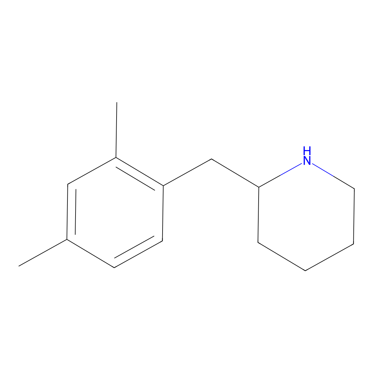 2-[(2,4-Dimethylphenyl)methyl]piperidine molecular structure, CAS 1226408-29-2