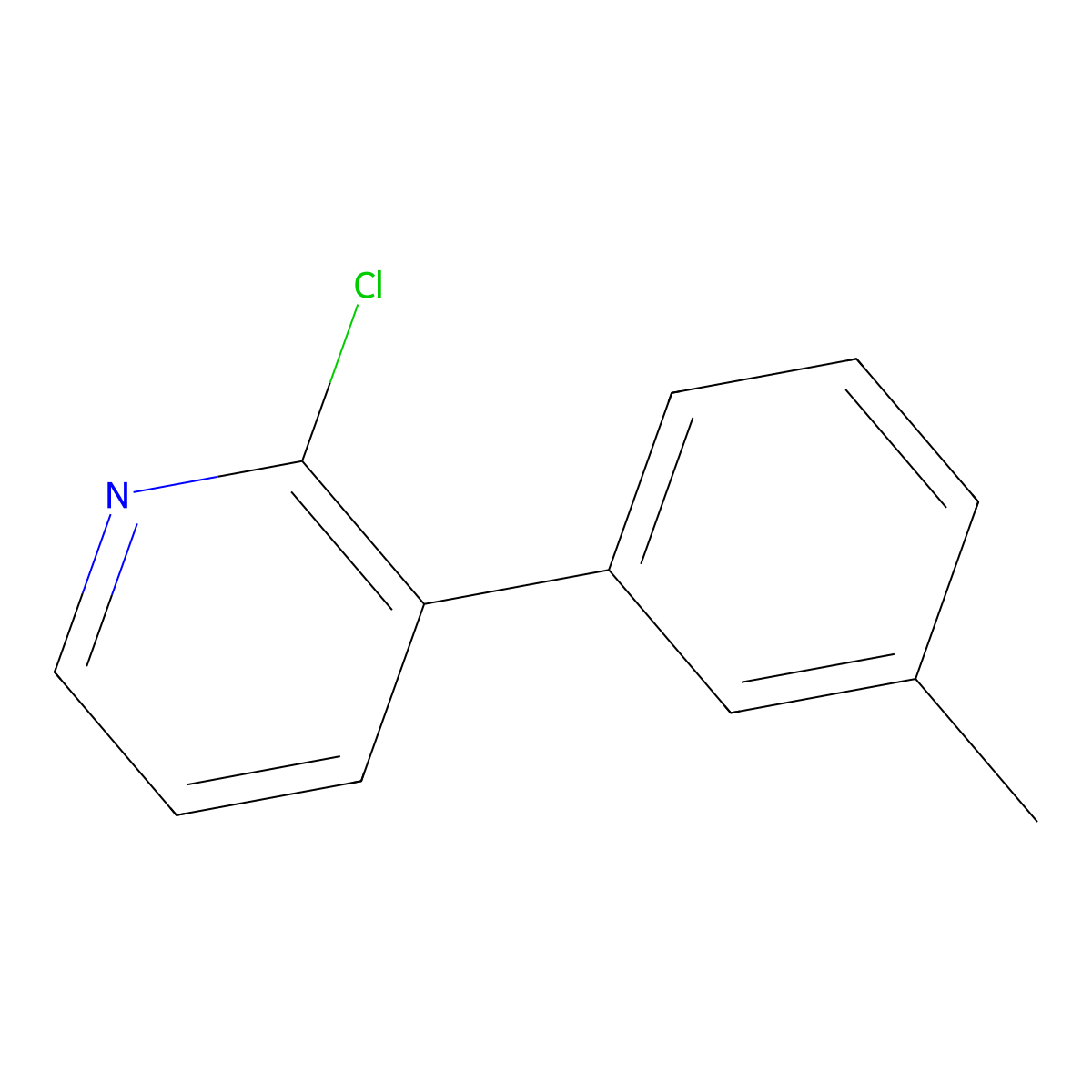 2-Chloro-3-(3-tolyl)pyridine molecular structure, CAS 1226409-19-3