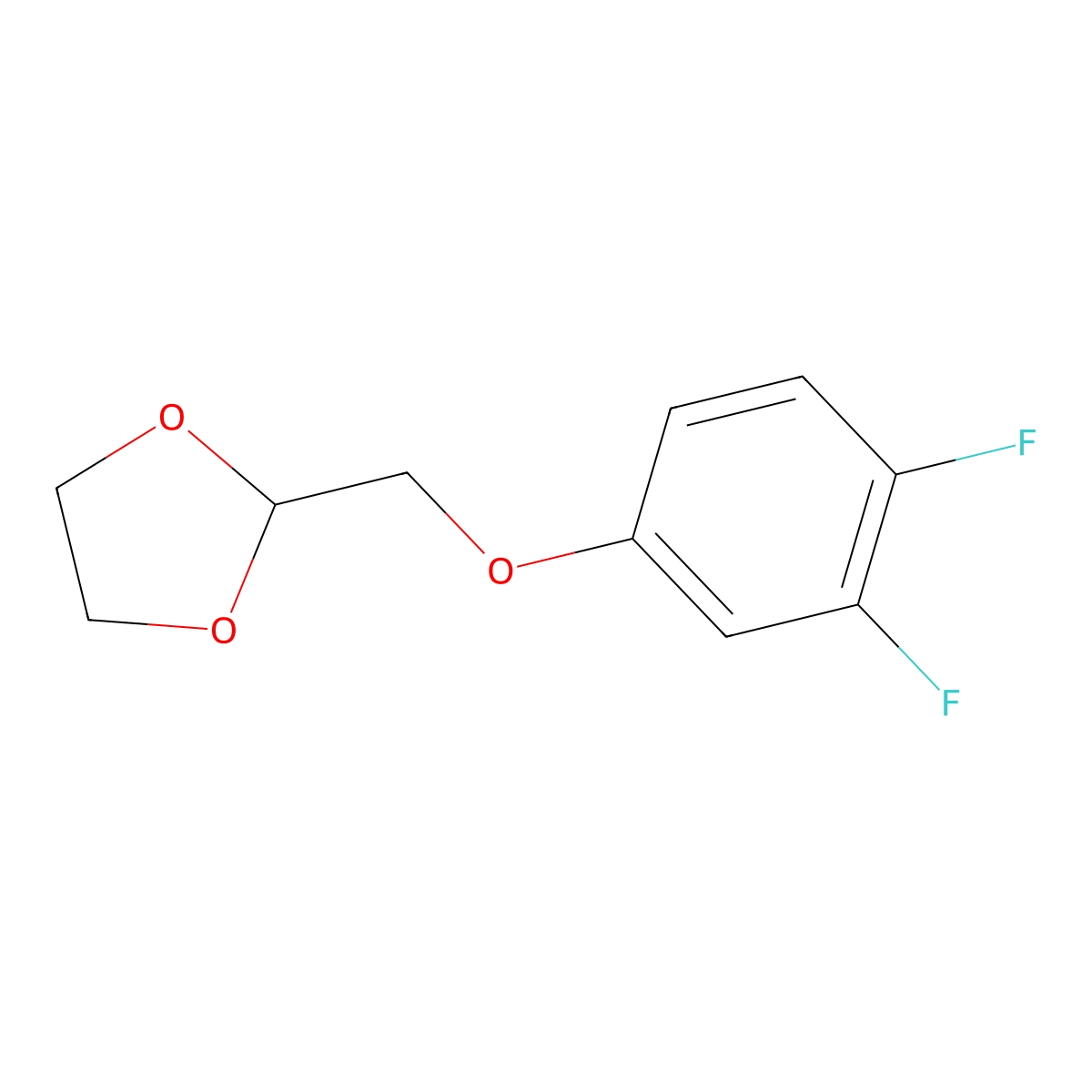 2-(3,4-Difluoro-phenoxy)methyl-1,3-dioxolane molecular structure, CAS 1226410-19-0