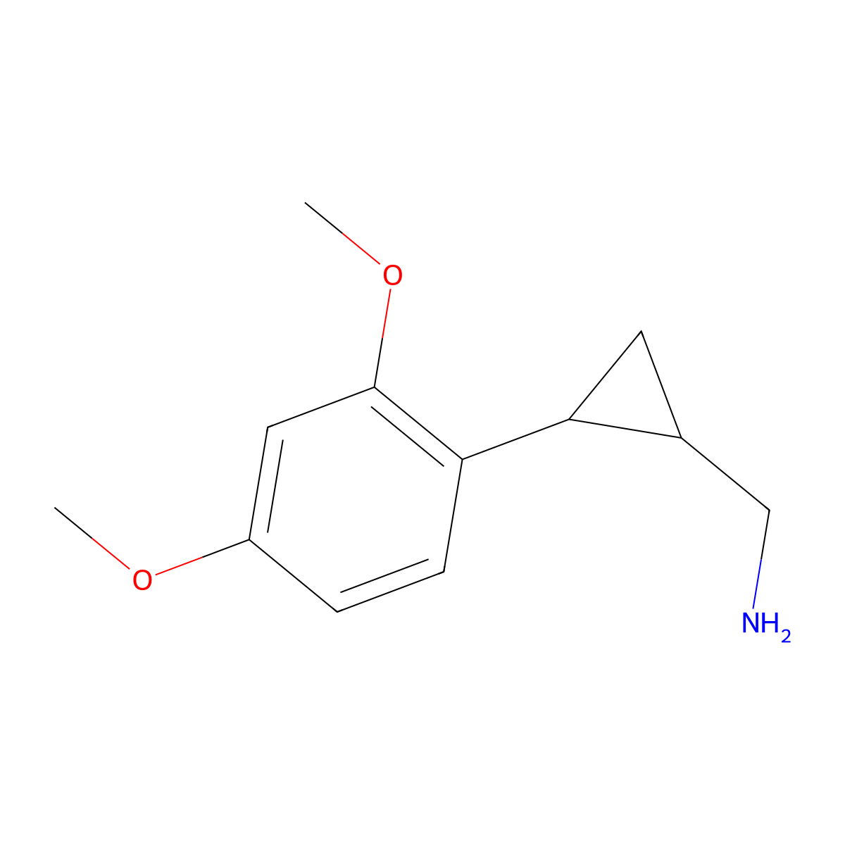 [2-(2,4-Dimethoxyphenyl)cyclopropyl]methanamine molecular structure, CAS 1226412-11-8