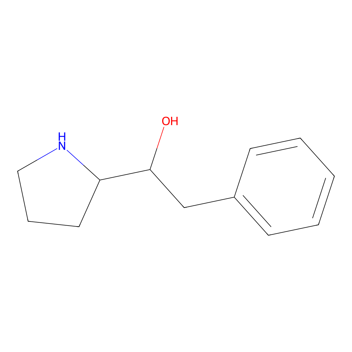 2-Phenyl-1-(pyrrolidin-2-yl)ethan-1-ol molecular structure, CAS 1226413-27-9