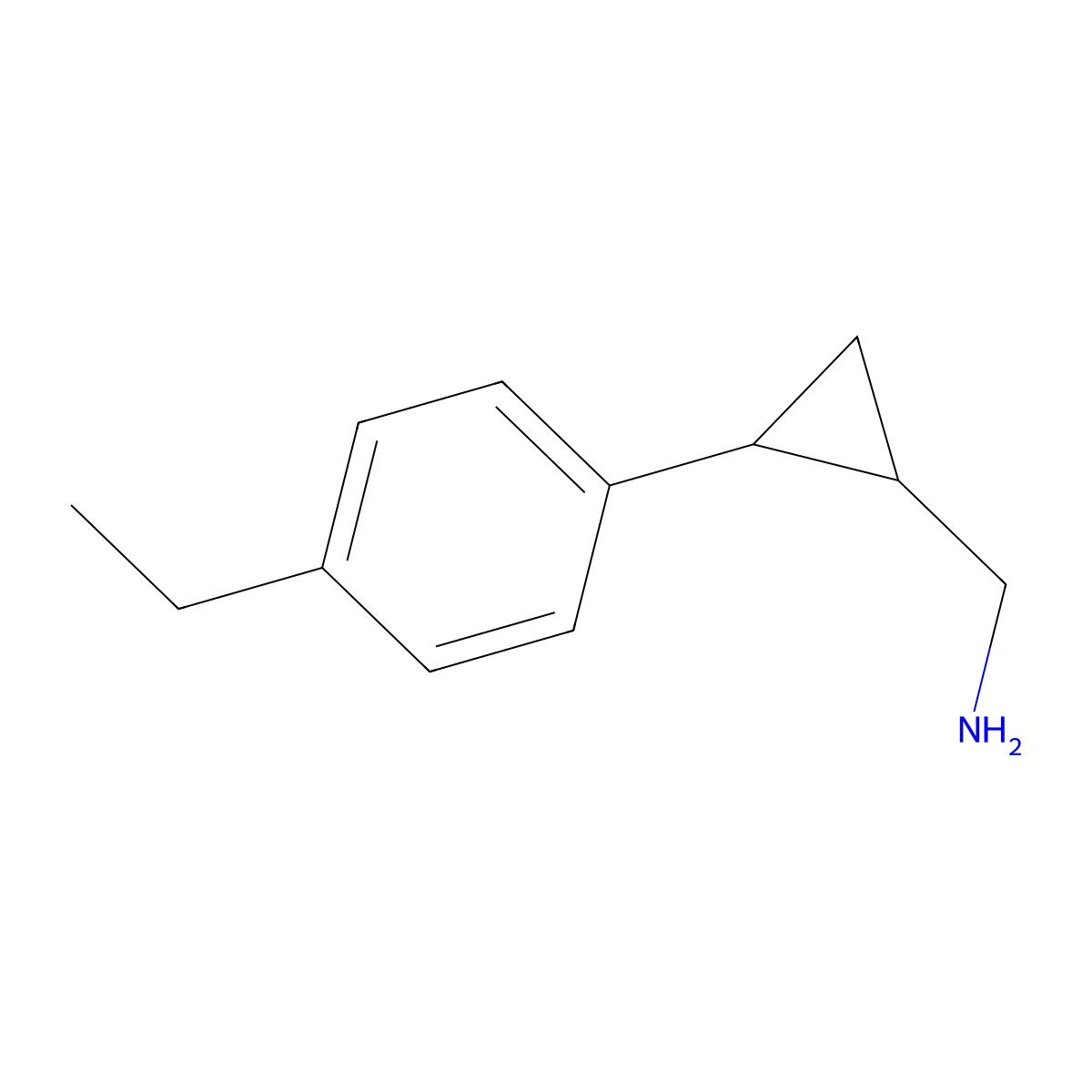 (2-(4-Ethylphenyl)cyclopropyl)methanamine molecular structure, CAS 1226414-03-4