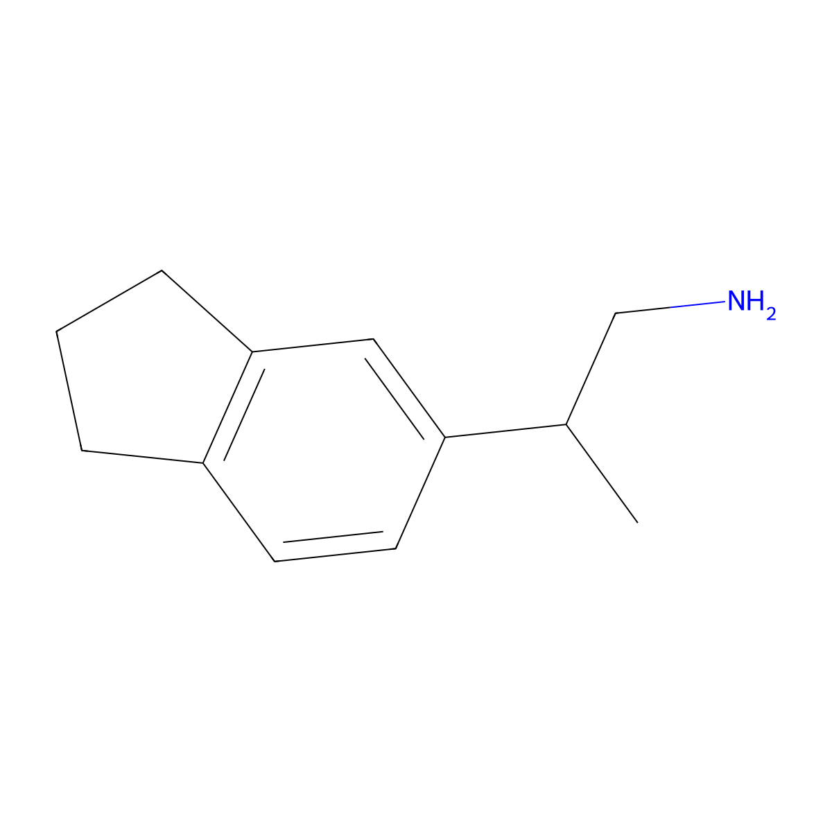2-(2,3-Dihydro-1h-inden-5-yl)propan-1-amine molecular structure, CAS 1226414-51-2