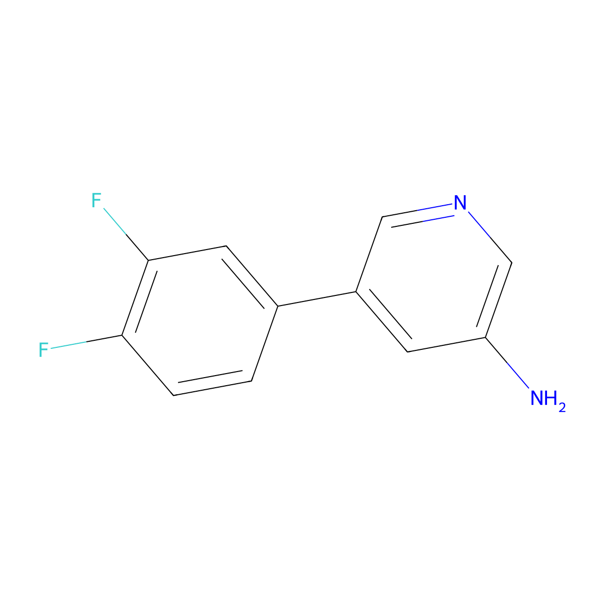 5-(3,4-Difluorophenyl)pyridin-3-amine molecular structure, CAS 1226415-43-5