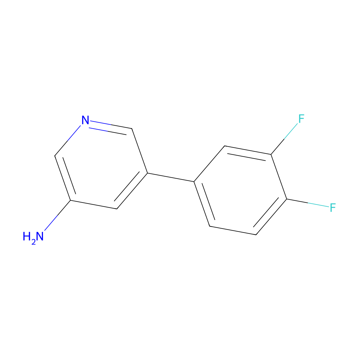 5-(3,4-Difluorophenyl)pyridin-3-amine molecular structure, CAS 1226415-43-5