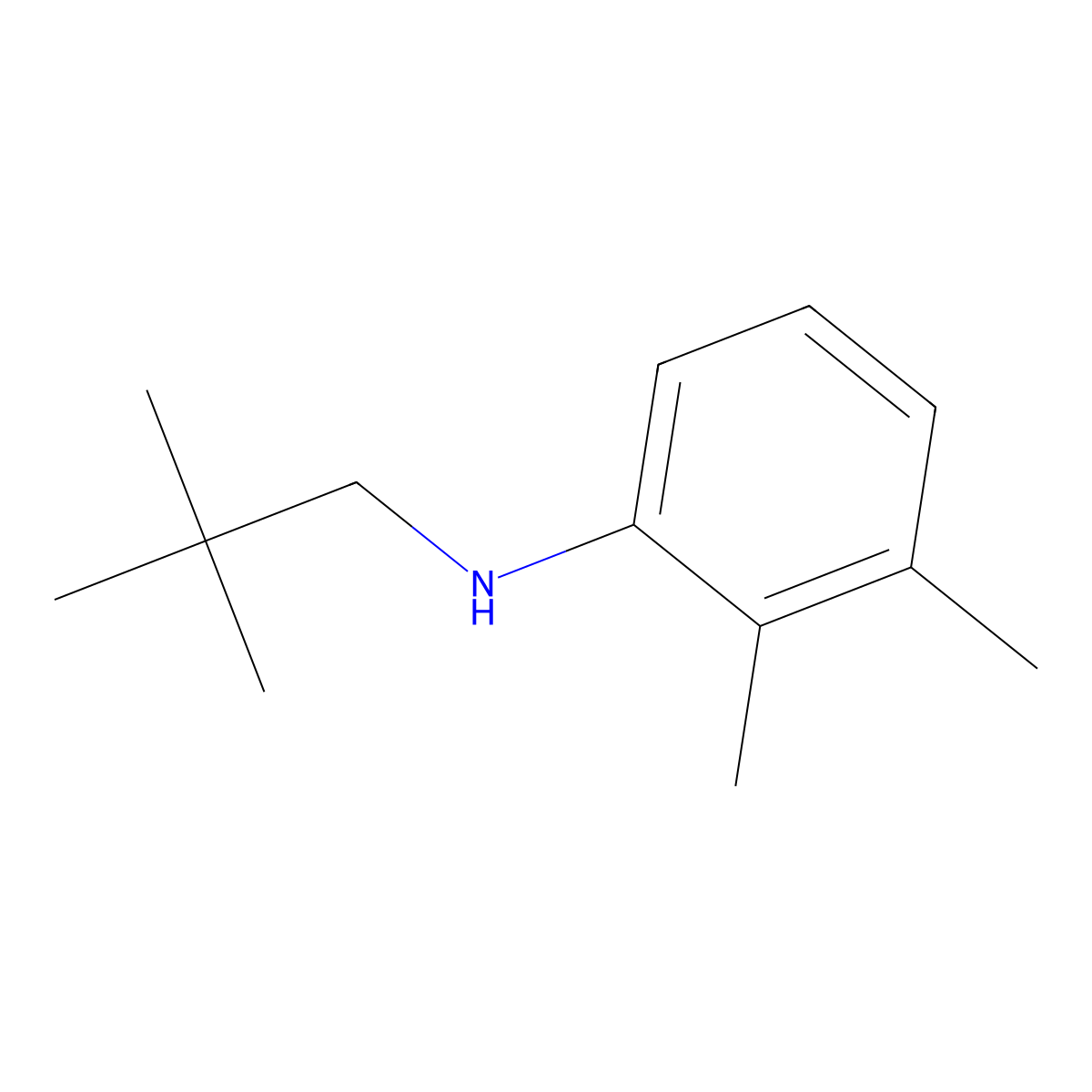N-(2,2-dimethylpropyl)-2,3-dimethylaniline molecular structure, CAS 1226415-68-4