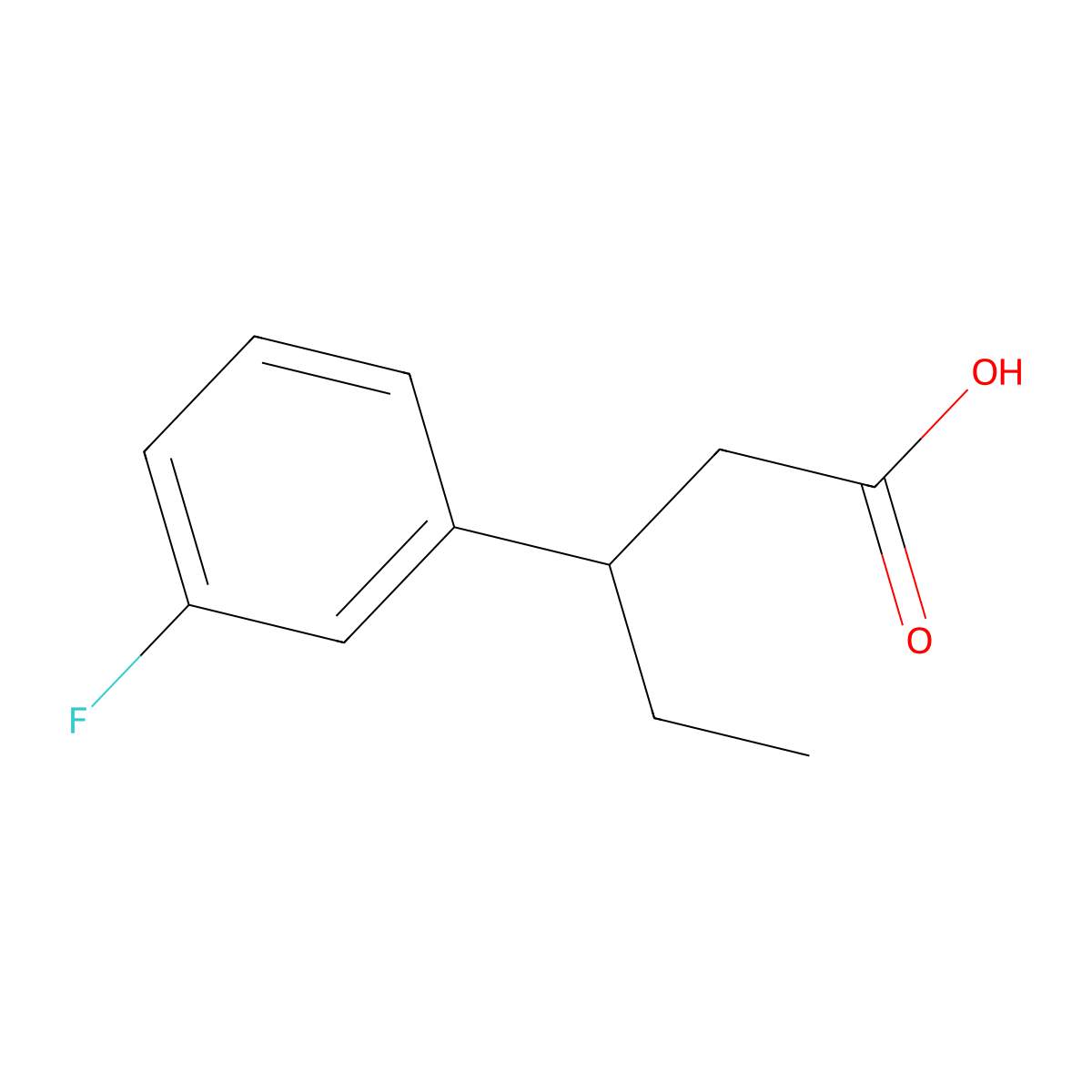 3-(3-Fluorophenyl)pentanoic acid molecular structure, CAS 1226415-84-4