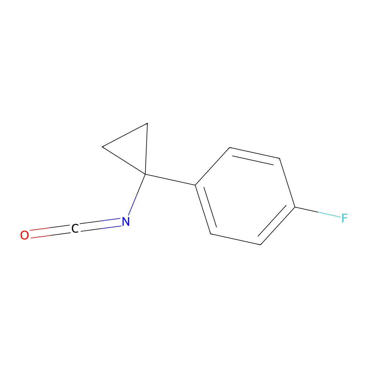 1-Fluoro-4-(1-isocyanatocyclopropyl)benzene molecular structure, CAS 1226416-14-3