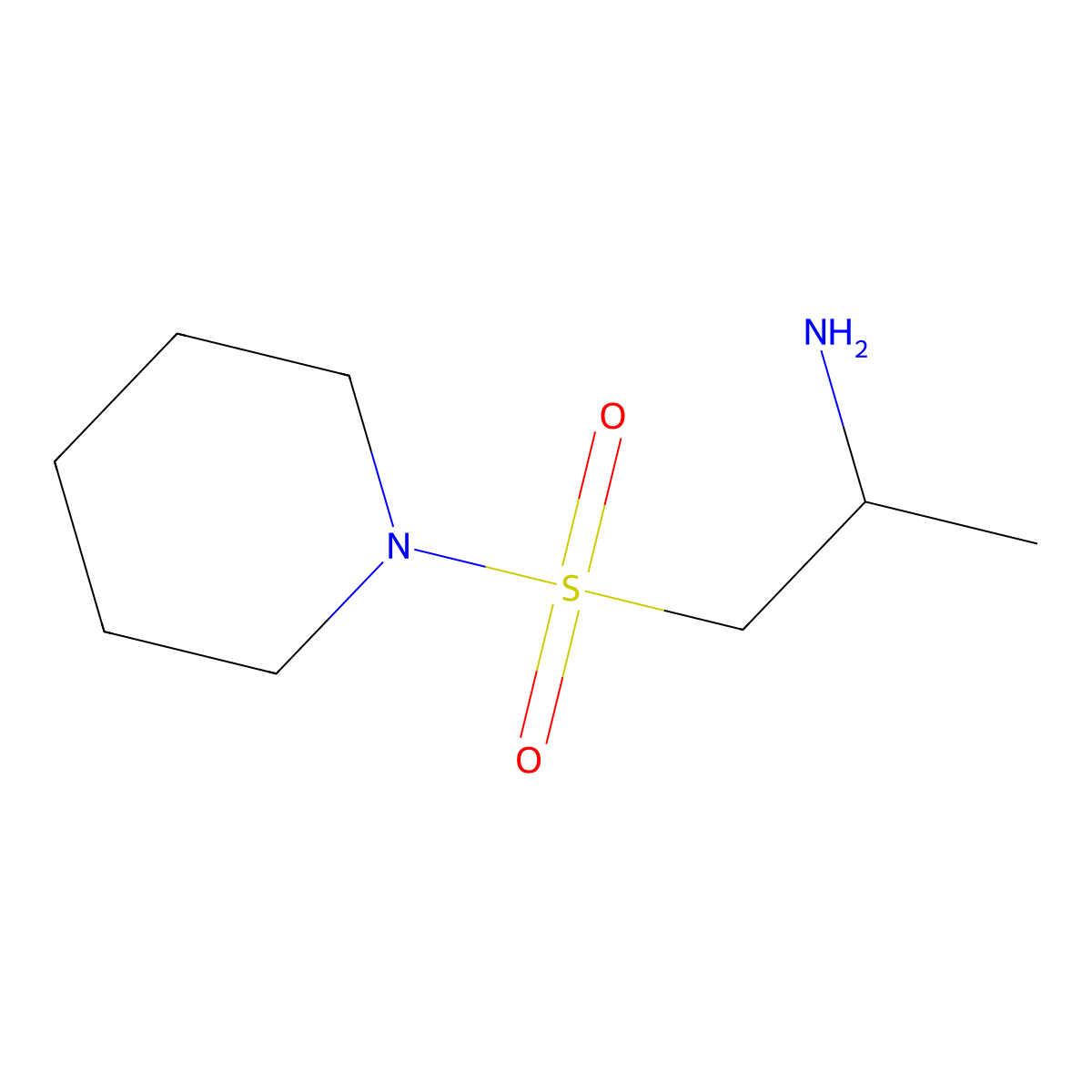 1-(Piperidine-1-sulfonyl)propan-2-amine molecular structure, CAS 1226419-29-9