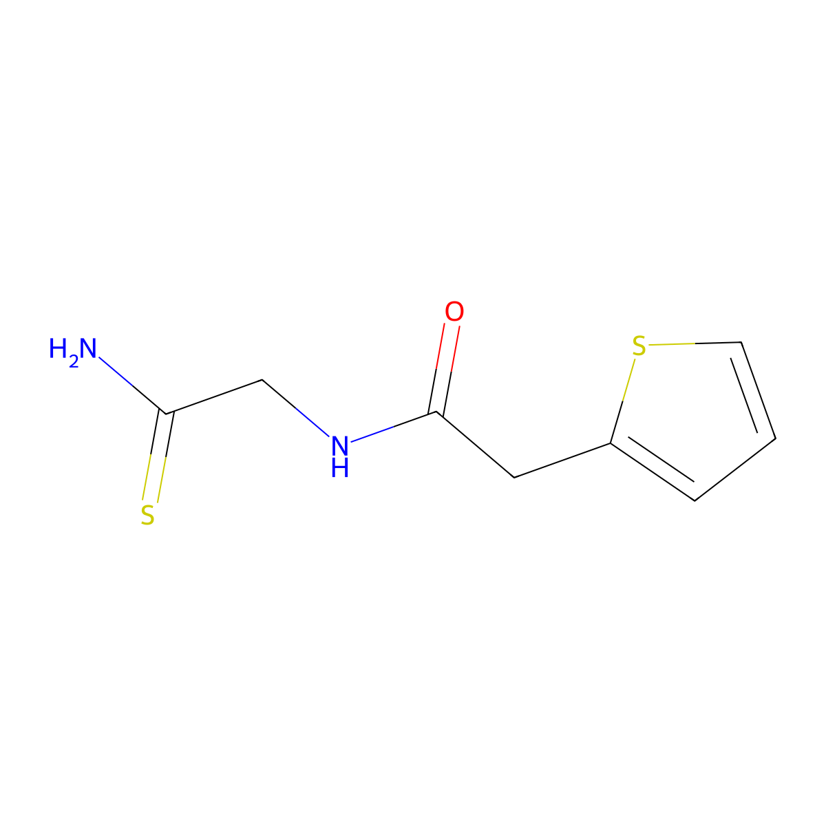 N-(carbamothioylmethyl)-2-(thiophen-2-yl)acetamide molecular structure, CAS 1226420-03-6
