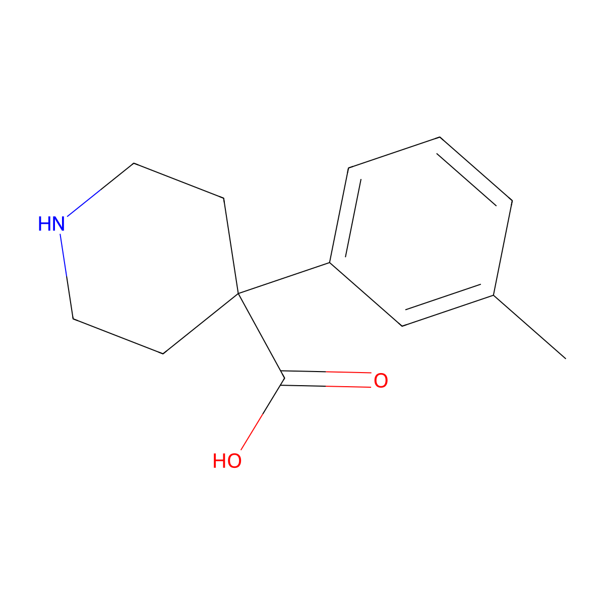 4-(3-Methylphenyl)piperidine-4-carboxylic acid molecular structure, CAS 1226420-33-2
