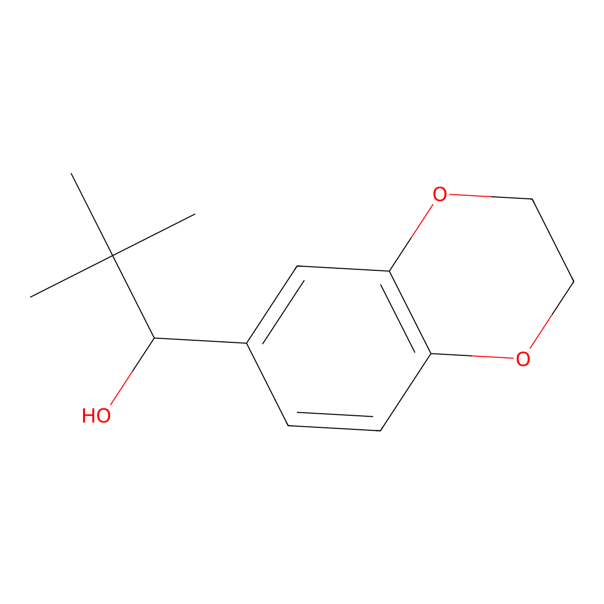 1-(2,3-Dihydrobenzo[b][1,4]dioxin-6-yl)-2,2-dimethylpropan-1-ol molecular structure, CAS 1226420-52-5