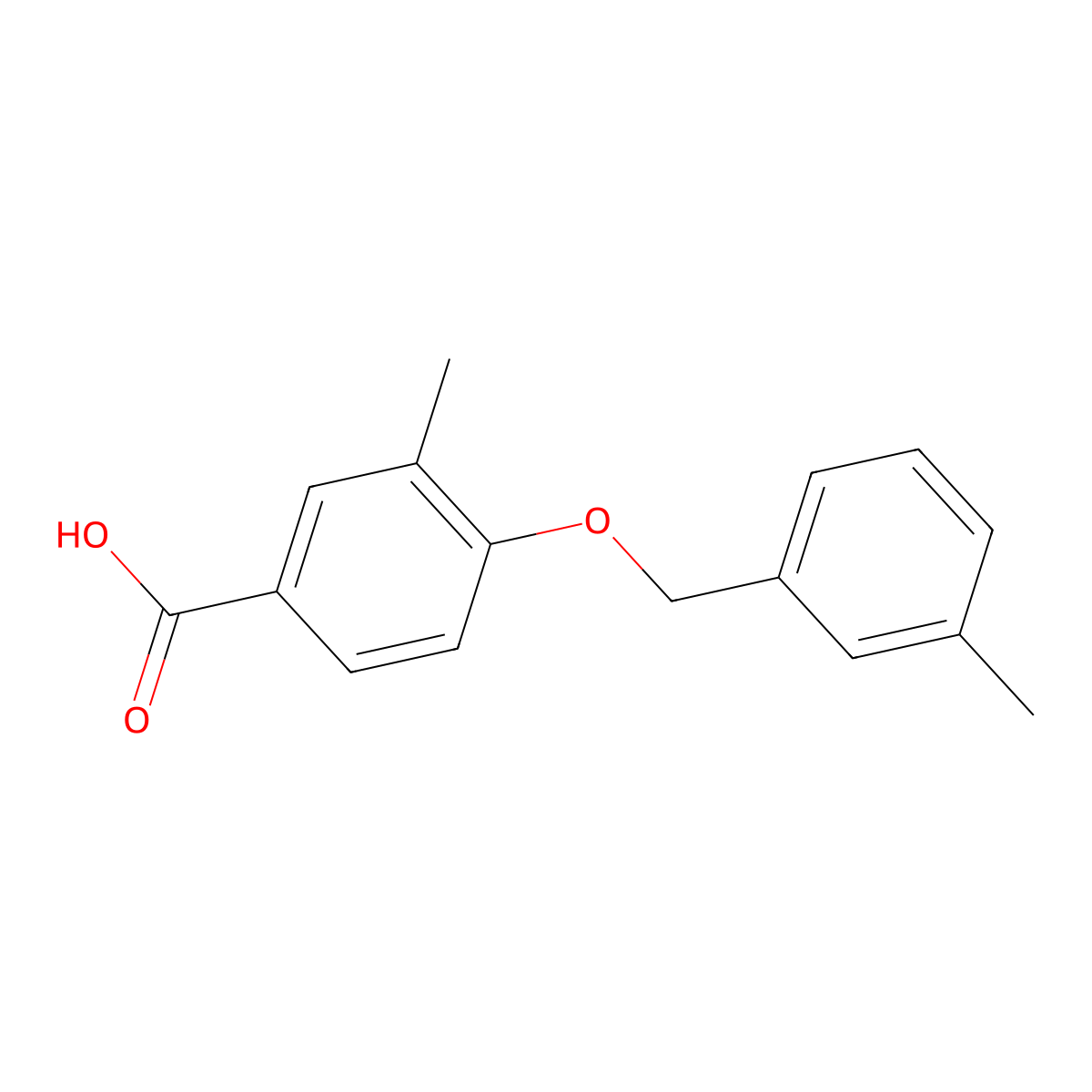 3-Methyl-4-((3-methylbenzyl)oxy)benzoic acid molecular structure, CAS 1226422-02-1