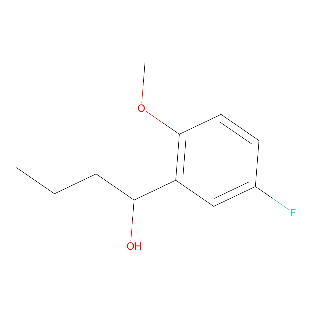 1-(5-Fluoro-2-methoxyphenyl)butan-1-ol molecular structure, CAS 1226425-20-2