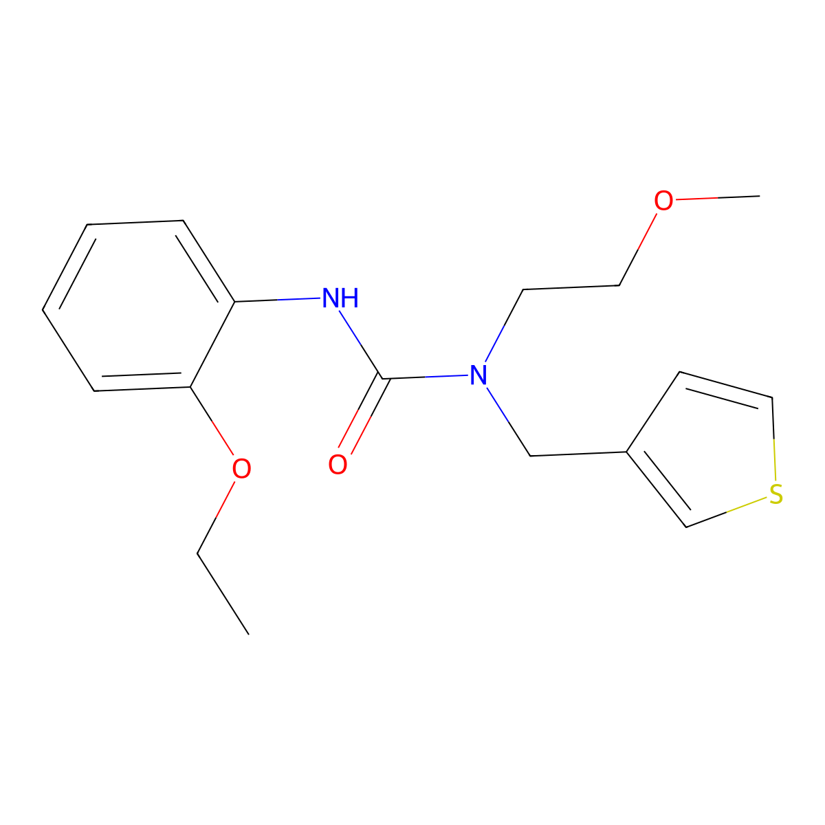3-(2-Ethoxyphenyl)-1-(2-methoxyethyl)-1-(thiophen-3-ylmethyl)urea molecular structure, CAS 1226426-74-9