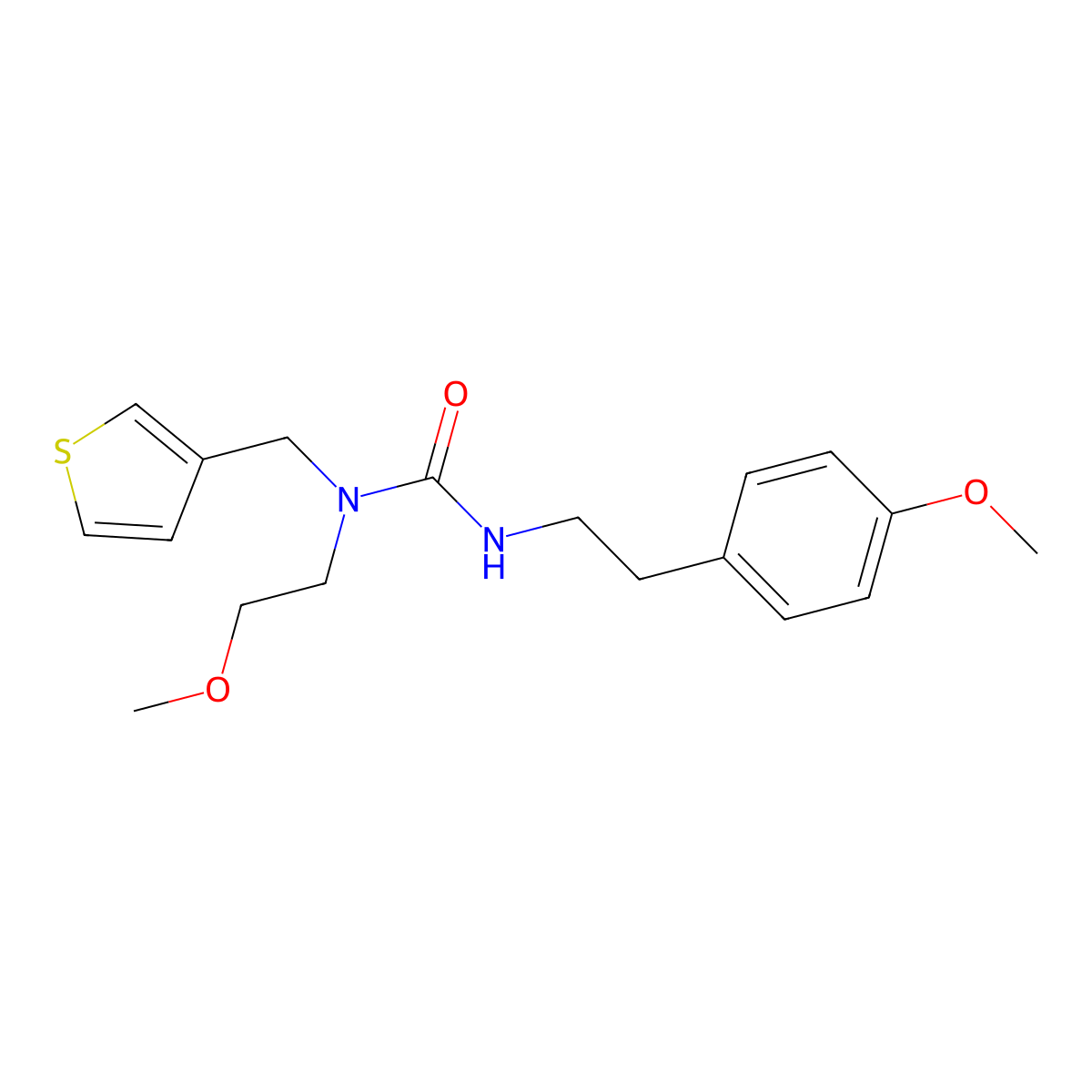 1-(2-Methoxyethyl)-3-(4-methoxyphenethyl)-1-(thiophen-3-ylmethyl)urea molecular structure, CAS 1226426-89-6