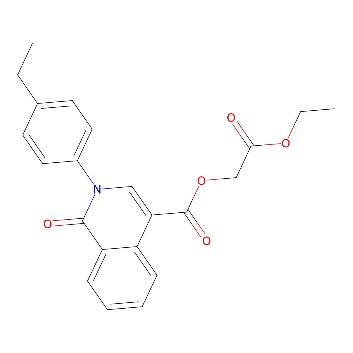 2-Ethoxy-2-oxoethyl 2-(4-ethylphenyl)-1-oxo-1,2-dihydroisoquinoline-4-carboxylate molecular structure, CAS 1226427-21-9