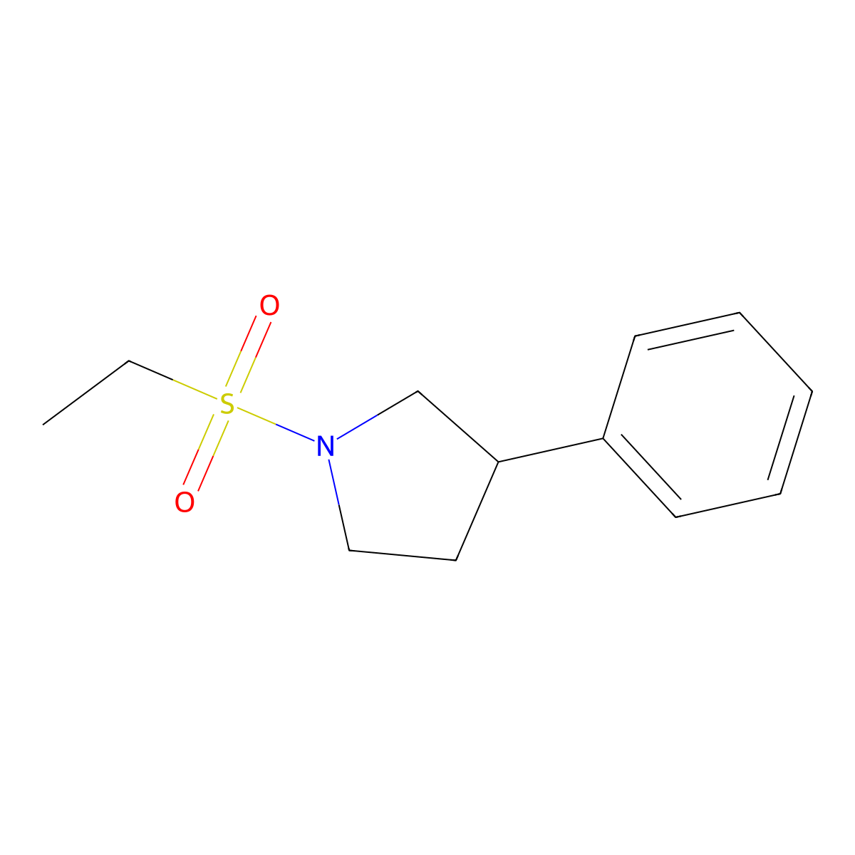 1-(Ethylsulfonyl)-3-phenylpyrrolidine molecular structure, CAS 1226427-35-5