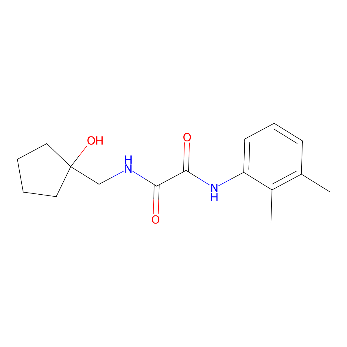 N1-(2,3-dimethylphenyl)-N2-((1-hydroxycyclopentyl)methyl)oxalamide molecular structure, CAS 1226427-53-7