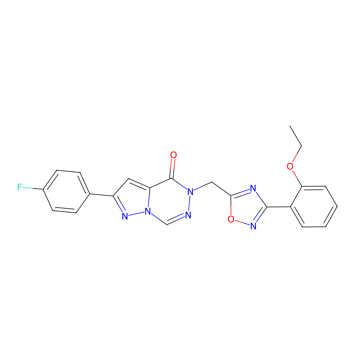 1-((3-(2-Ethoxyphenyl)-1,2,4-oxadiazol-5-yl)methyl)-8-(4-fluorophenyl)pyrazolo[1,5-d][1,2,4]triazinone molecular structure, CAS 1226427-55-9