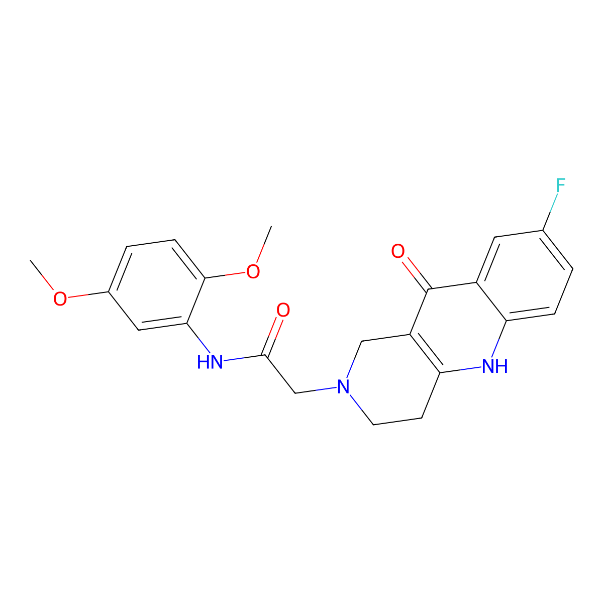N-(2,5-dimethoxyphenyl)-2-(8-fluoro-10-oxo-3,4-dihydrobenzo[b][1,6]naphthyridin-2(1H,5H,10H)-yl)acetamide molecular structure, CAS 1226427-74-2