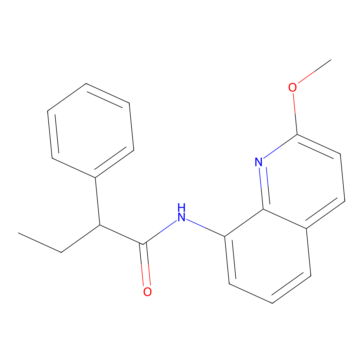 N-(2-methoxyquinolin-8-yl)-2-phenylbutanamide molecular structure, CAS 1226428-36-9