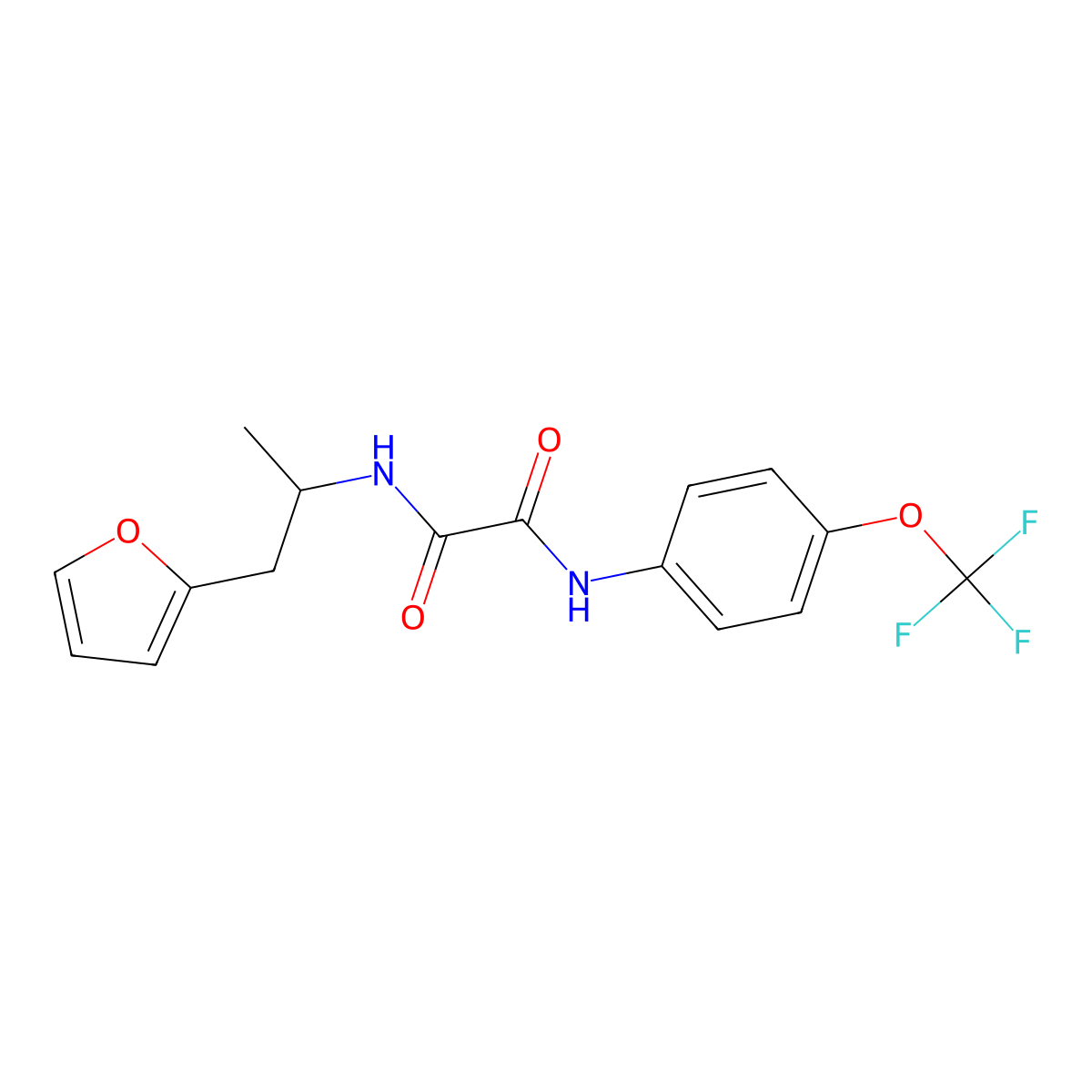 N1-(1-(furan-2-yl)propan-2-yl)-N2-(4-(trifluoromethoxy)phenyl)oxalamide molecular structure, CAS 1226428-40-5