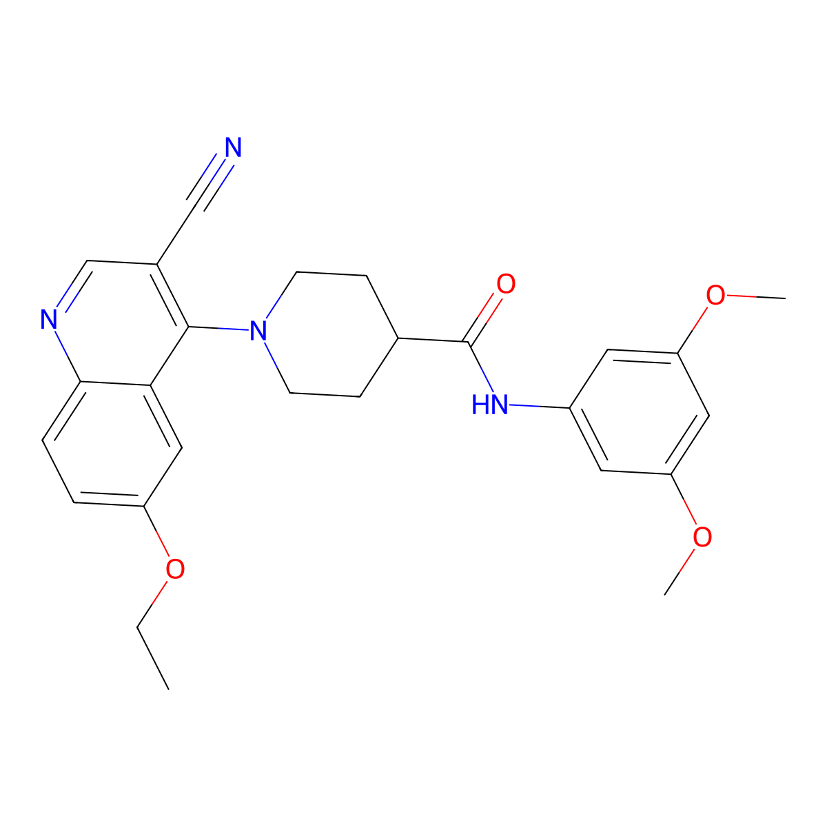 1-(3-cyano-6-ethoxyquinolin-4-yl)-N-(3,5-dimethoxyphenyl)piperidine-4-carboxamide molecular structure, CAS 1226428-92-7