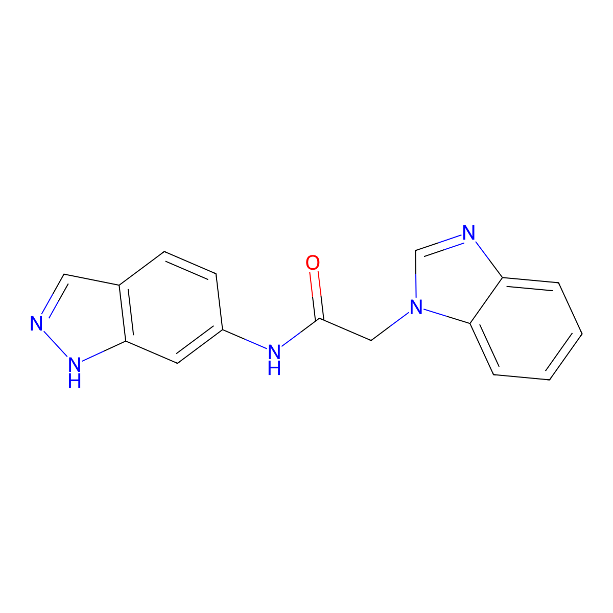 2-(1H-benzo[d]imidazol-1-yl)-N-(1H-indazol-6-yl)acetamide molecular structure, CAS 1226428-94-9