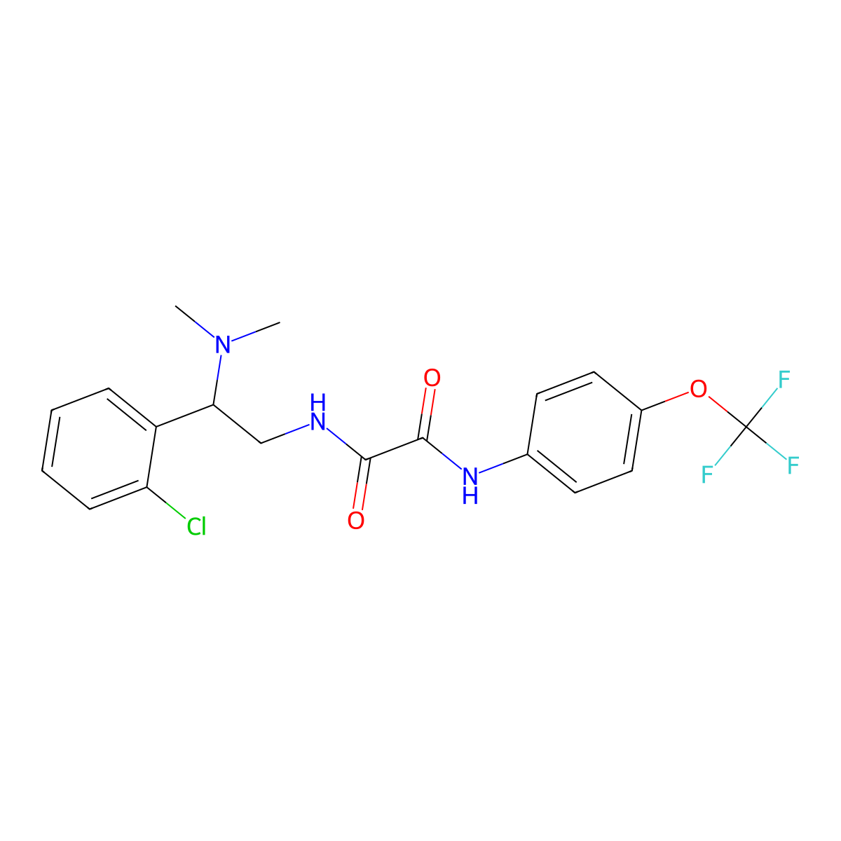 N1-(2-(2-chlorophenyl)-2-(dimethylamino)ethyl)-N2-(4-(trifluoromethoxy)phenyl)oxalamide molecular structure, CAS 1226429-06-6