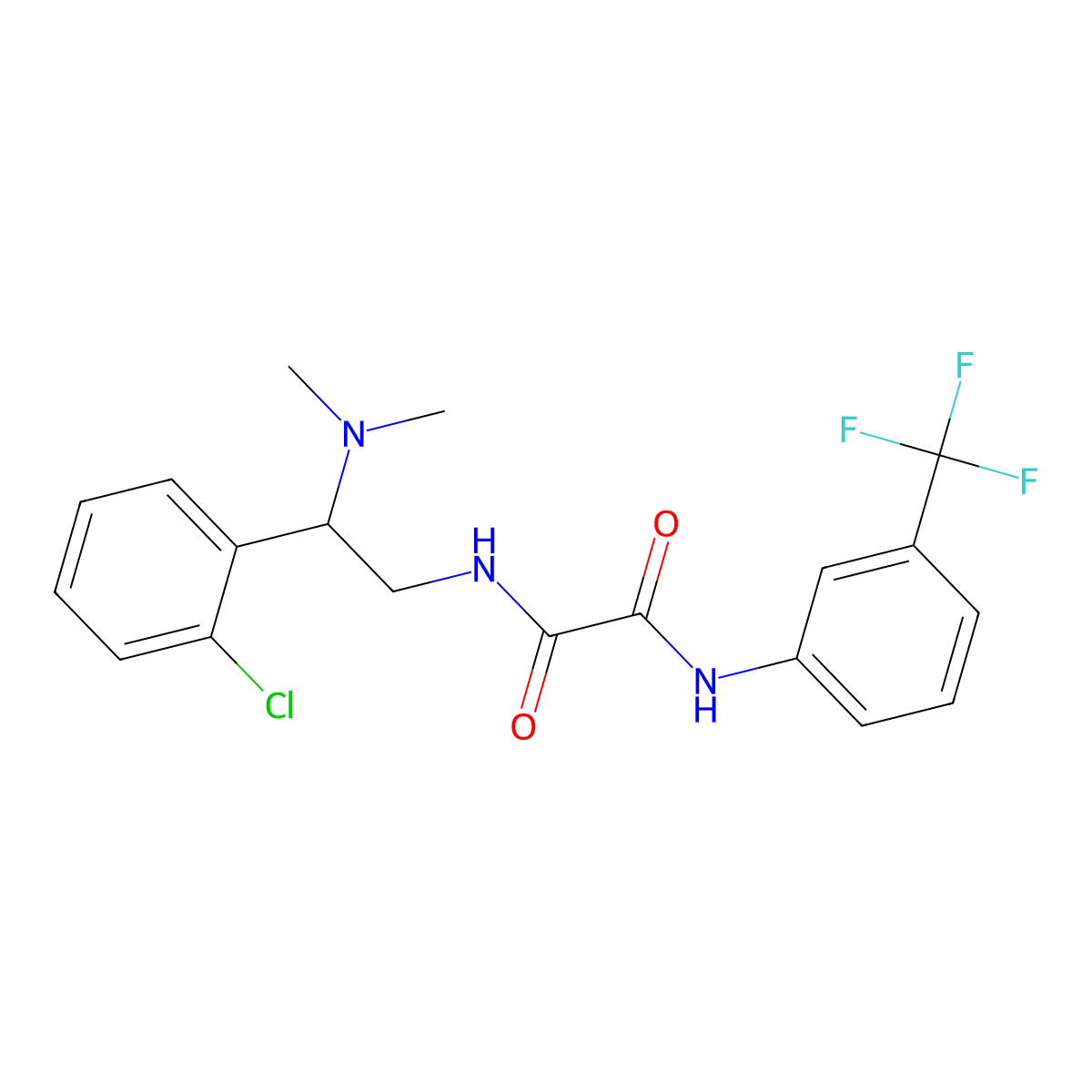 N1-(2-(2-chlorophenyl)-2-(dimethylamino)ethyl)-N2-(3-(trifluoromethyl)phenyl)oxalamide molecular structure, CAS 1226429-16-8