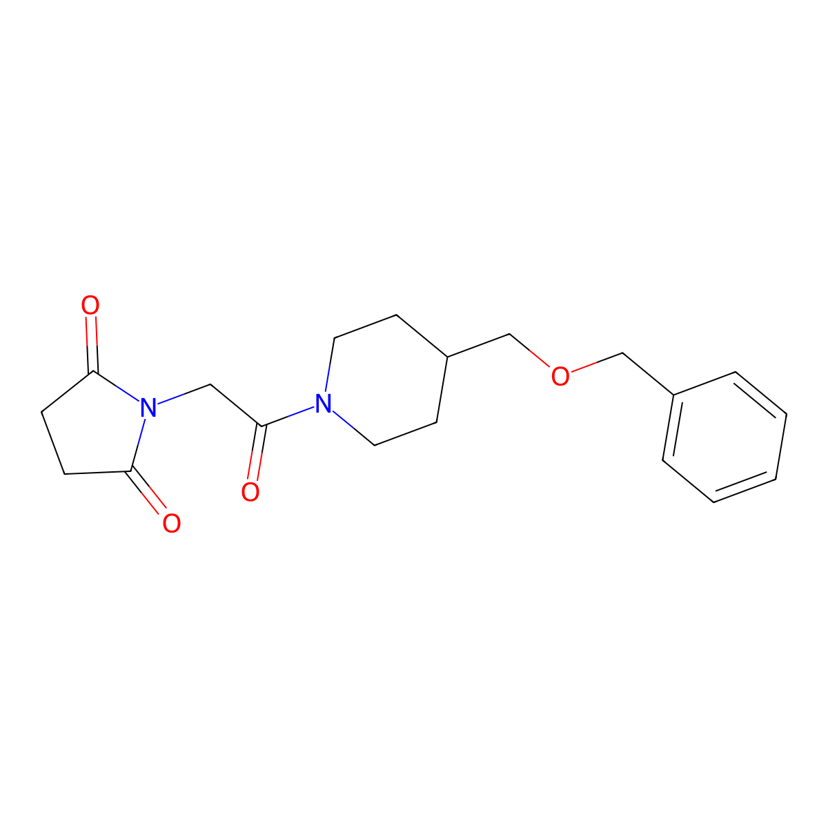1-(2-{4-[(Benzyloxy)methyl]piperidin-1-yl}-2-oxoethyl)pyrrolidine-2,5-dione molecular structure, CAS 1226429-28-2