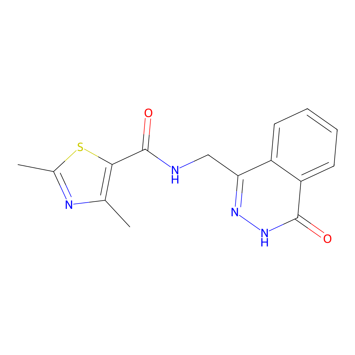 2,4-dimethyl-N-((4-oxo-3,4-dihydrophthalazin-1-yl)methyl)thiazole-5-carboxamide molecular structure, CAS 1226429-67-9