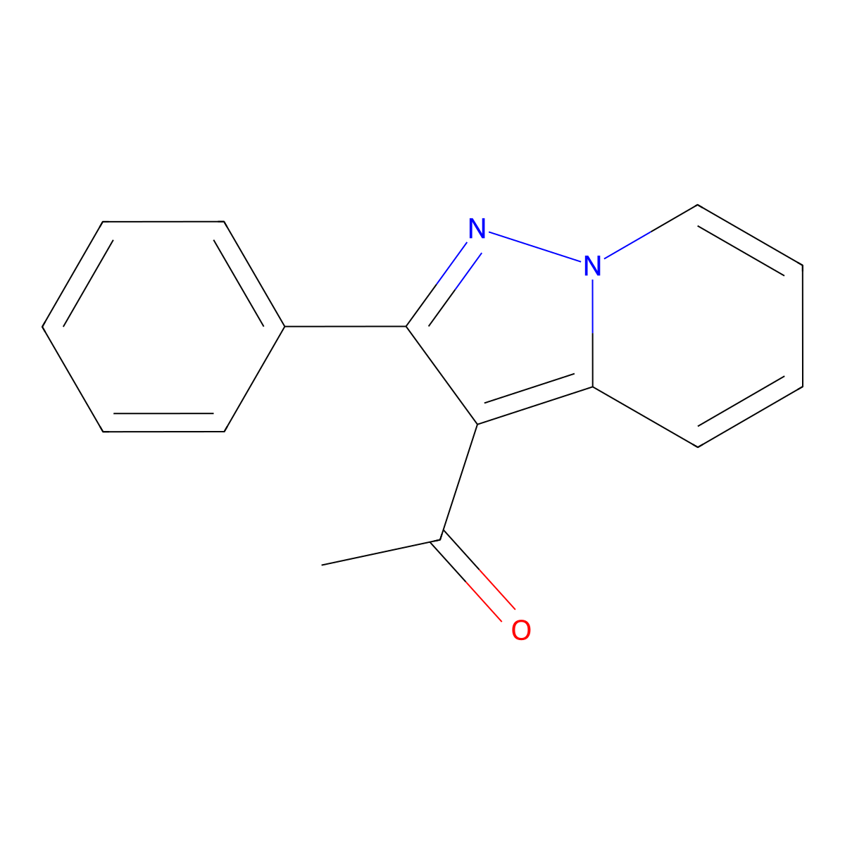 1-(2-Phenylpyrazolo[1,5-a]pyridin-3-yl)-1-ethanone molecular structure, CAS 122643-81-6