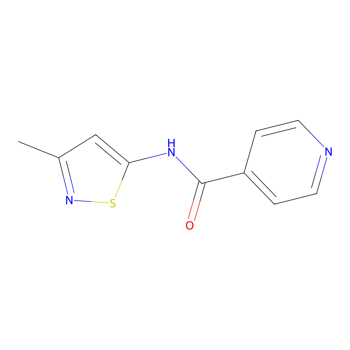 N-(3-methylisothiazol-5-yl)isonicotinamide molecular structure, CAS 1226430-04-1