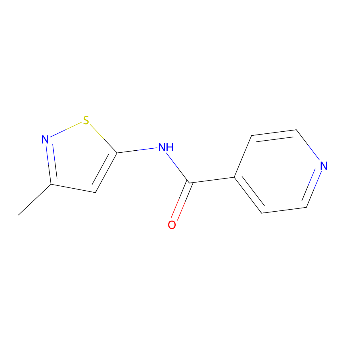 N-(3-methylisothiazol-5-yl)isonicotinamide molecular structure, CAS 1226430-04-1
